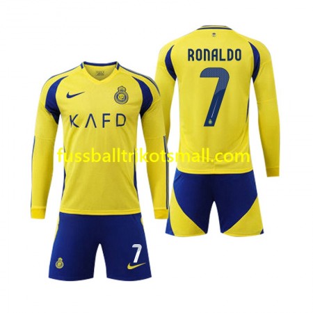 Fußballtrikots Al Nassr Cristiano Ronaldo 7 Kinder 2024-2025 Langarm Heimtrikotsatz kaufen